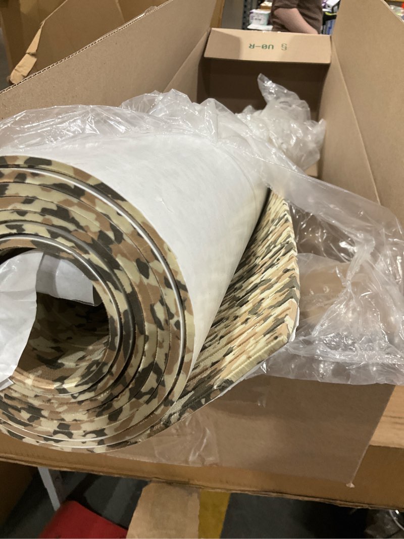 Condition photo showing Good Condition for tinideya boat flooring eva foam 94" x 24" boat decking non slip marine camo self adhesive carpet with roller ruler for kayak yacht motorboat(vertical lines, camo desert) 94" x 24" vertical lines camo desert