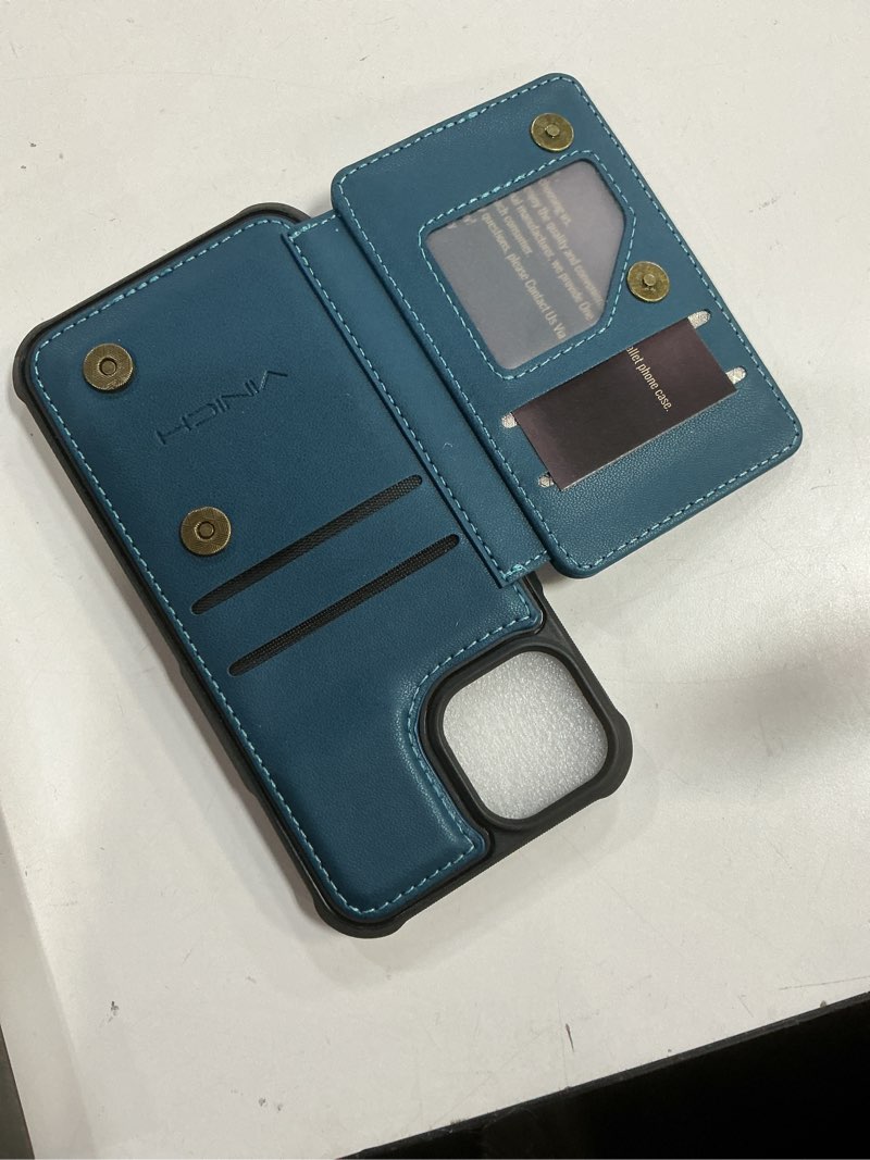 Condition photo showing Good Condition for Vinich for iPhone 13 Wallet Case with Card Holder, RFID Blocking Credit Slots Kickstand Shockproof Phone Cover Fit for iPhone 13 6.1" Blue for iPhone 13 - 6.1'' Blue