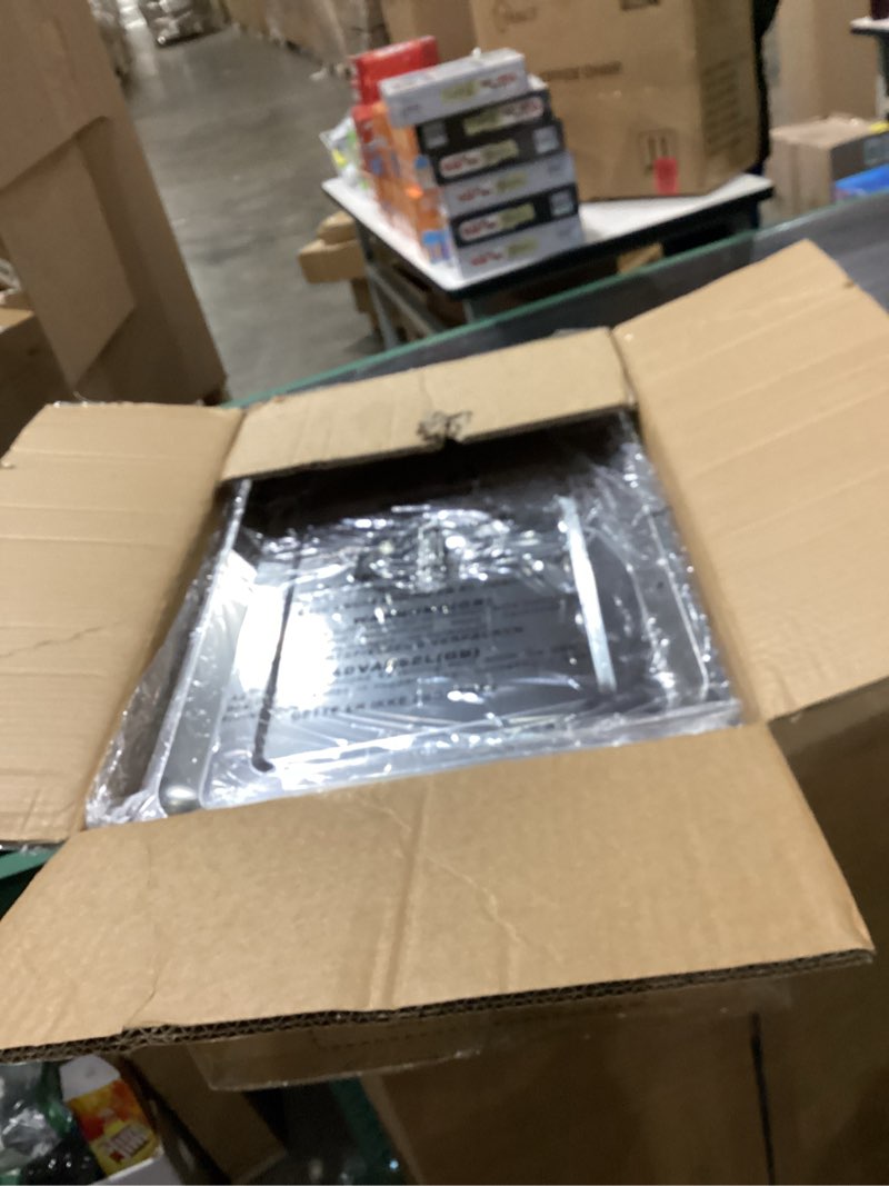 Condition photo showing New/Like New for 4 Pack Hotel Pans with Lids, 1/1 Size 4" Deep Steam Table Pans, Full Size Stainless Steel Food Pan 22 Gauge Anti Jam 20.8" L x 12.8" W Commercial Food Storage Containers 1/1 Size 4" Deep 4 Pack