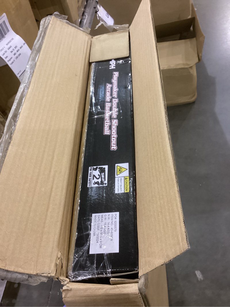 Condition photo showing New/Like New for TRIUMPH SPORTS USA Play Maker Double Shootout Basketball Game Includes 4 Game-Ready Basketballs and Air Pump and Needle, Black