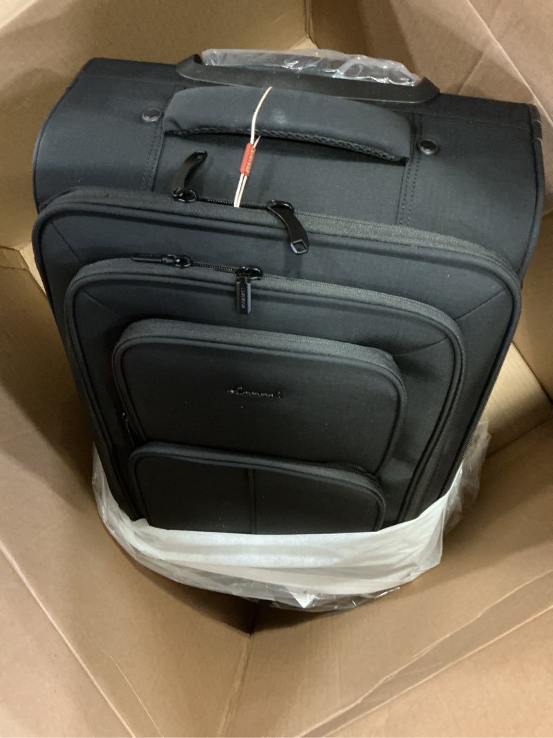 Condition photo showing Good Condition for LOVEVOOK Carry On Luggage 22x14x9 Airline Approved, 22 Inch Softside Suitcases with Spinner Wheels, Lightweight Carry-on Suitcase with TSA Lock for Women Men, Large Luggage for Travel Business Trip 22 inch_Carry on Black