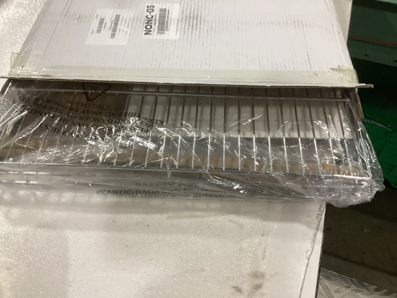 Condition photo showing New/Like New for HOLDN’ STORAGE Pull Out Cabinet Organizer, Heavy Duty Caddy w/Lifetime Limited Warranty -24”W x 21”D - Requires At Least 25-1/4” Cabinet Opening, Steel Metal Cabinet Drawers Slide Out, Chrome 24"W x 21"D