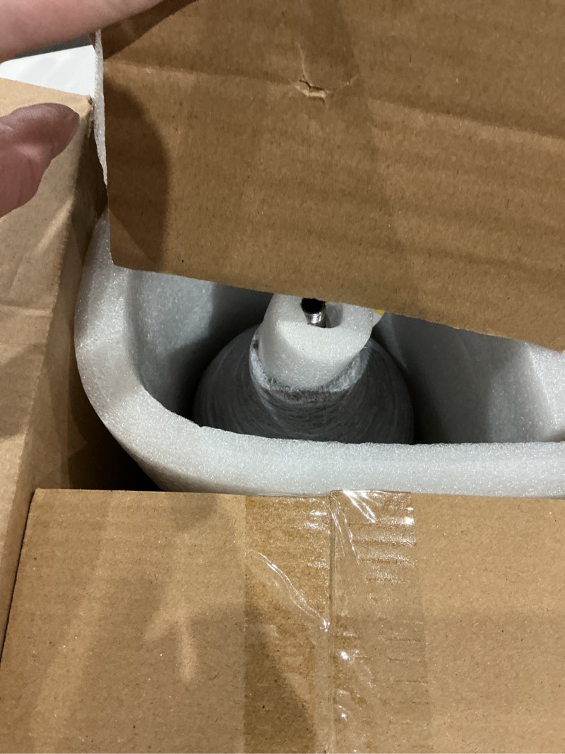 Condition photo showing As Is for UMEXUS 13” Small Ceramic Cordless Table Lamp with Timer, Dimmer, Linen Shade, Remote Control, Rechargeable Battery Light for Patio Nightstand Kitchen Counter Living Room Side Table, Bulb Included Small-13"H-Rope accent design