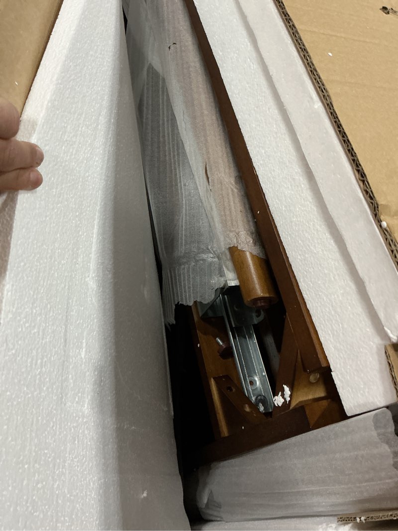 Condition photo showing Good Condition for Solid Wood Extendable Dining Table for 4-8 People with Seamless Extension from 47.2 to 63 Inches, Easy Assembly, Expandable Tables for Small Spaces, Dining Room, Kitchen, Living Room, Walnut