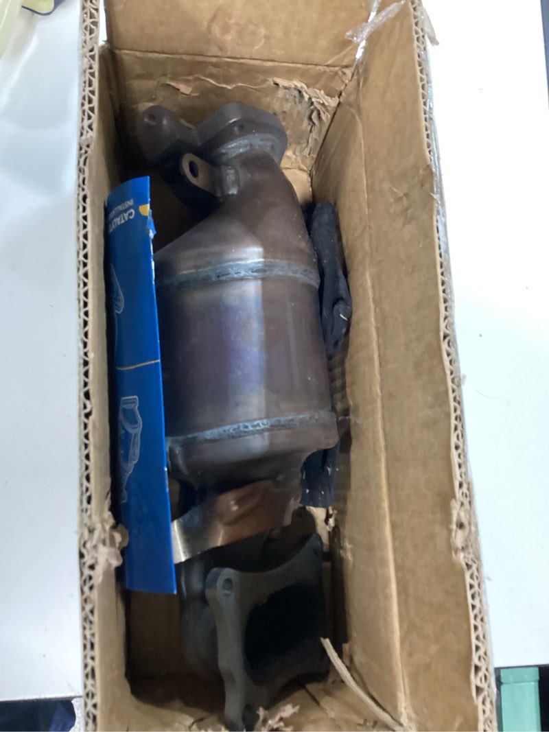 Condition photo showing As Is for torchtree front left 674145 catalytic converter for 2009-2023 pilot, odyssey, mdx, accord, ridgeline, rdx, passport, tl, tlx, crosstour, accord crosstour, rl, rlx, zdx, high flow catalytic convertor 674-145