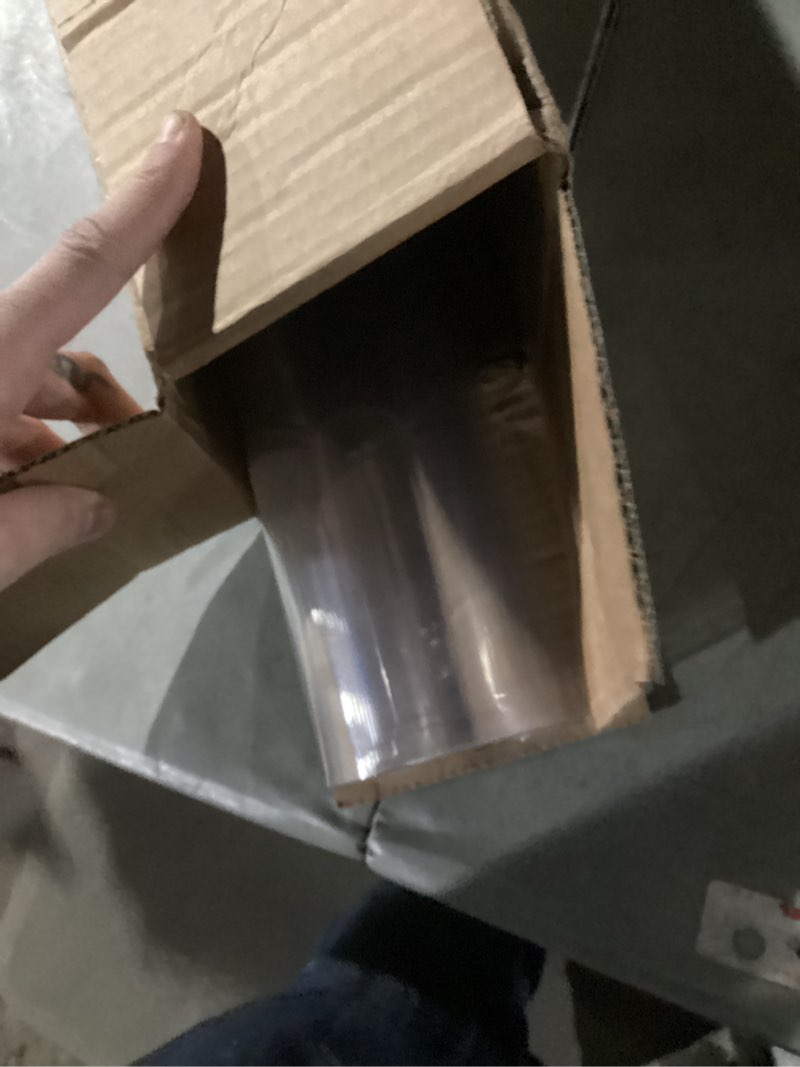 Condition photo showing As Is for Clear Plastic Tablecloth Protector Rectangle 70x126 inch Waterproof Oilproof Stain Resistant Wipeable Table Cover for Dining Tables Clear 70" x 126" (Rectangular)