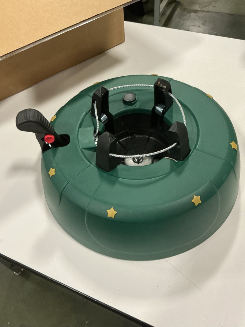 Condition photo showing Good Condition for Star-Max F-H-S Christmas Tree Stand Start 1 Model 2019 for Tree Height 2.0 m Christmas Tree Stand with Leverage Function and Single Rope Technology Green