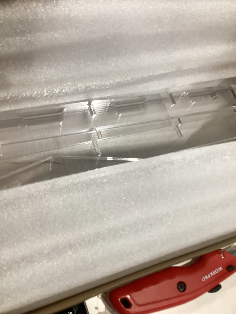 Condition photo showing New/Like New for 4 Tier Acrylic Sticker Display Stand Big 4'' Stickers and Anime Button Pin Clear Holder for Vendor 0.16 Inch Thick Card Display Stand for Small Business Supplier Events and Trade Shows