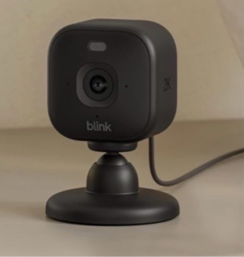 Blink Mini 2K+ (newest model) – Plug-in Home & Pet Security Camera with 2K video resolution, color n