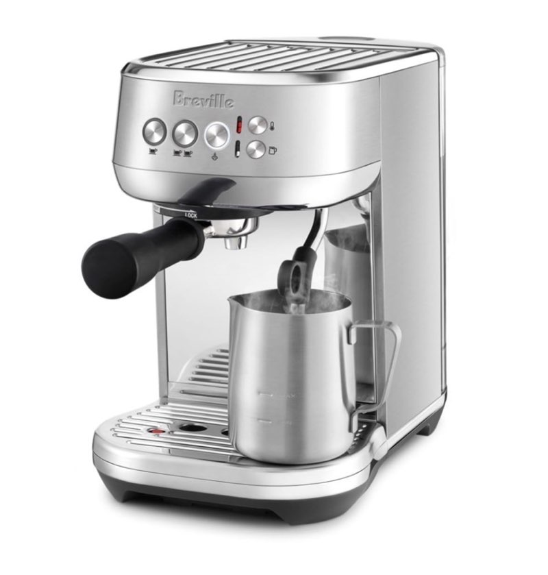 breville bambino plus espresso machine bes500bss, brushed stainless steel