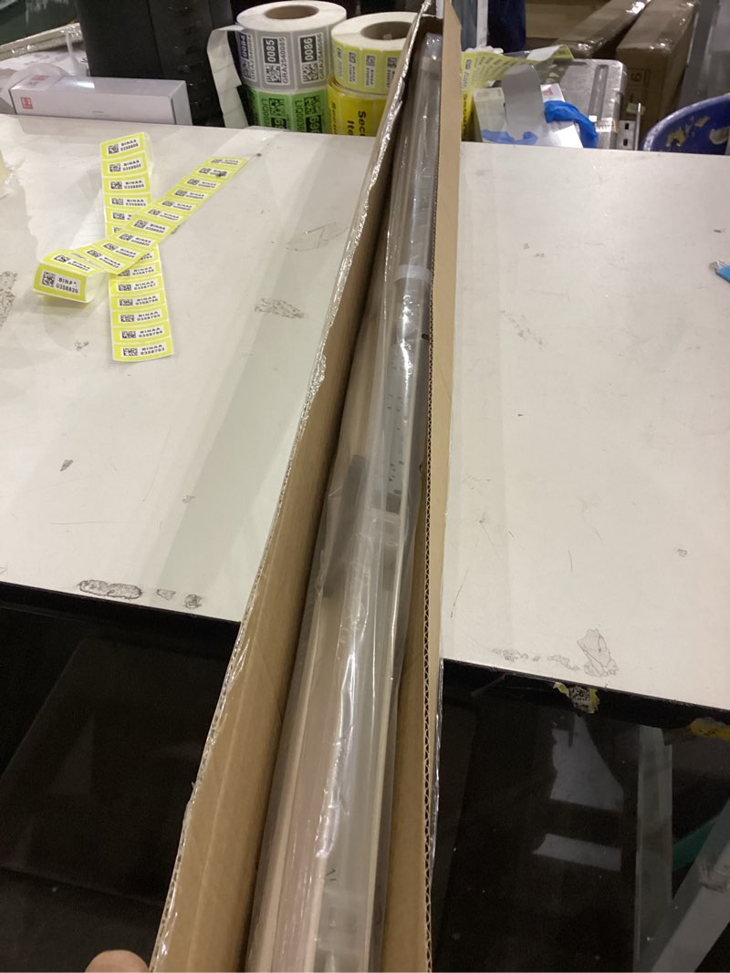 Condition photo showing New/Like New for LazBlinds No Tools No Drill 1" Vinyl Mini Blinds, Cordless Blinds for Windows, Light Filtering Horizontal Window Blinds & Shades, 46" W x 48" H, Cream Cordless-cream 46" W x 48" H