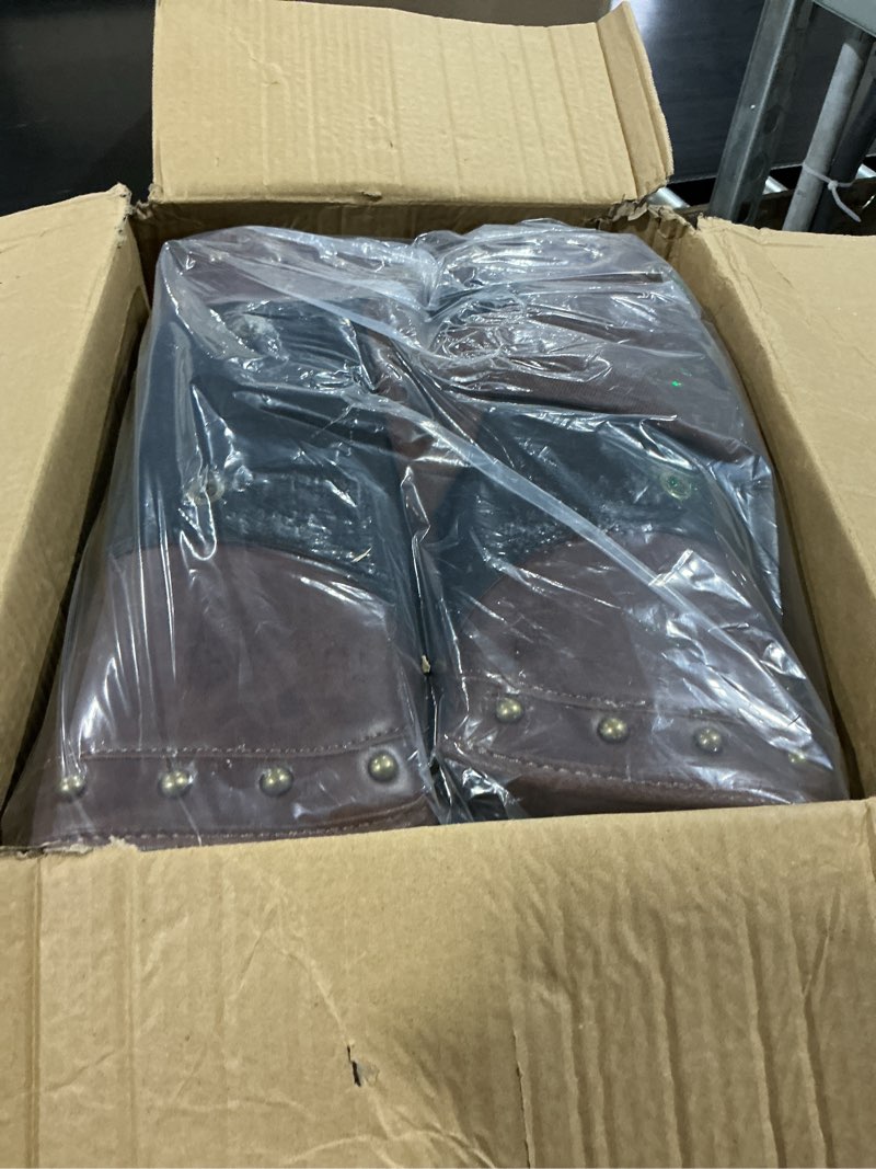 Condition photo showing Good Condition for nicecnc motorcycle saddle bags, pu leather motorcycle saddlebags with cup holder, reinforced straps & saddle piece, throw over side accessories bags, brown 25l-brown1