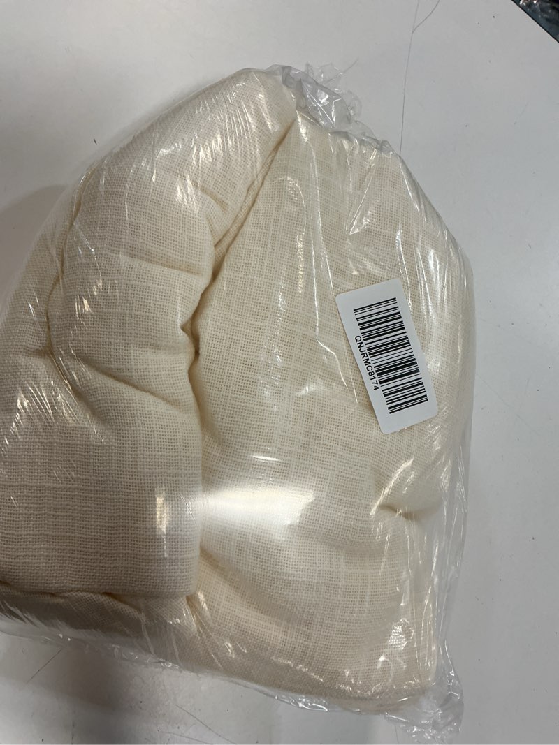 Condition photo showing Good Condition for cotton sheer curtain set (set of 2), 48x96, ivory