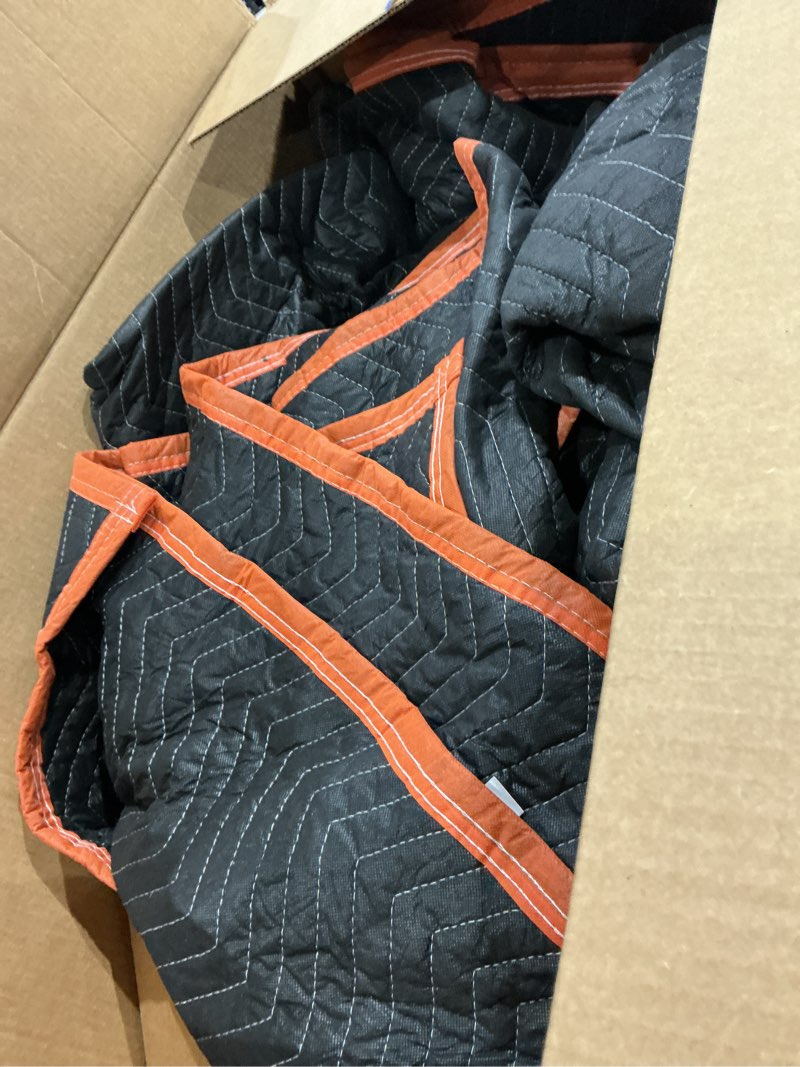 Condition photo showing Good Condition for amazon basics reinforced tear-resistant moving blankets, 72" x 40", black, 6-pack 72-inch by 40-inch