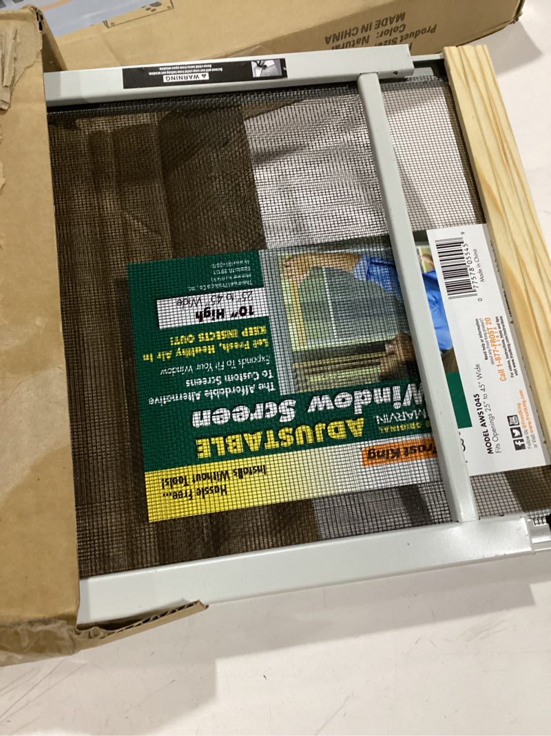 Condition photo showing Good Condition for Frost King 2AWS1045 WB Marvin Adjustable Window Screen, 10in High x Fits 25-45in Wide (2-Pack) 10" High x Fits 25-45" Wide (2-Pack)