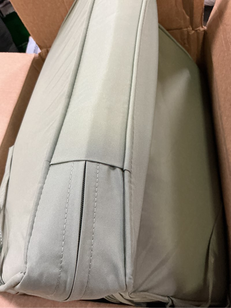 Condition photo showing Good Condition for summsun outdoor bench cushion: waterproof and fade resistant patio furniture cushions - non-slip bench pad cushion with removable cover for garden swing porch sofa settee, 42 x 18 inch, sage green 42x18x3 inch sage green