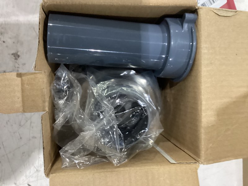 Condition photo showing New/Like New for rovogo 3-1/2 inch kitchen sink drain assembly with removable deep strainer basket, sealing stopper plug and tailpiece, 304 stainless steel, brushed