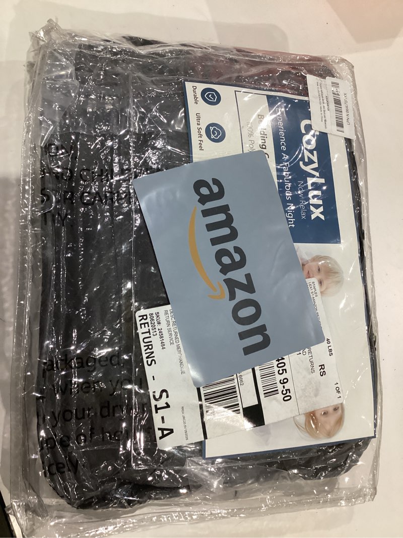 Condition photo showing New/Like New for cozylux queen comforter set dark grey - bed in a bag queen size 7 pieces, luxury soft bed set for all seasons, bedding set with comforter, sheets, pillowcases & shams, dark gray, queen dark grey queen