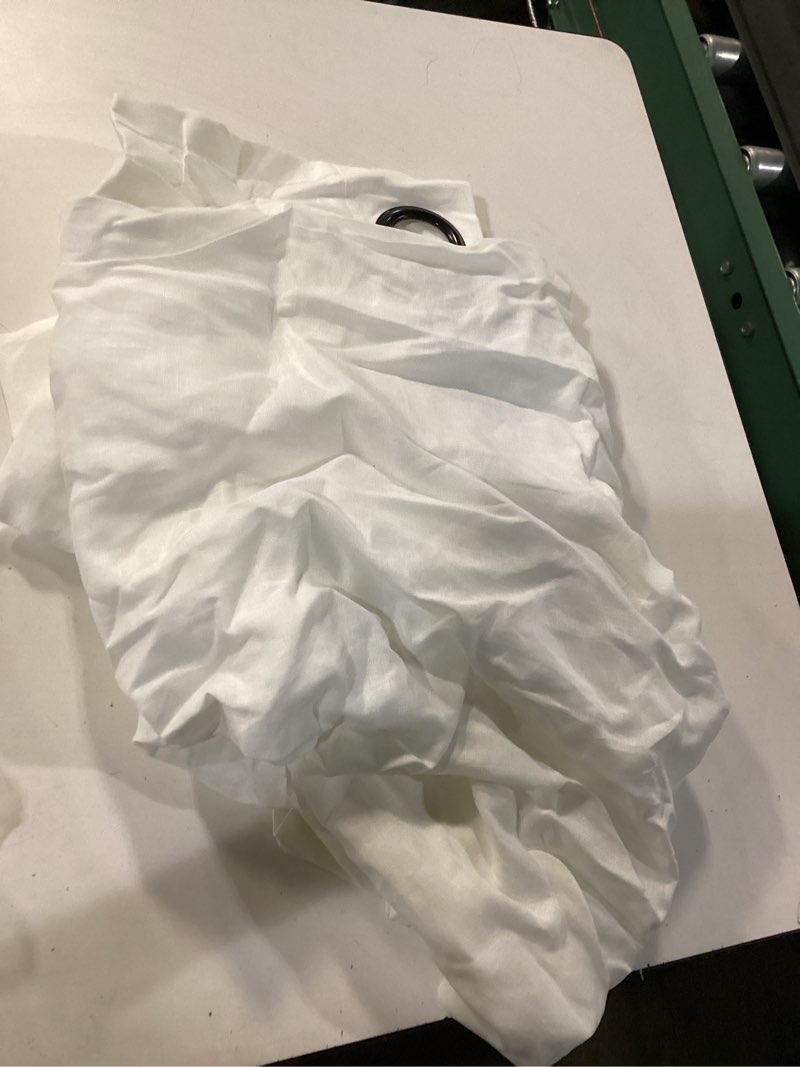Condition photo showing New/Like New for european linen grommet curtain, 48x96, white 1pc