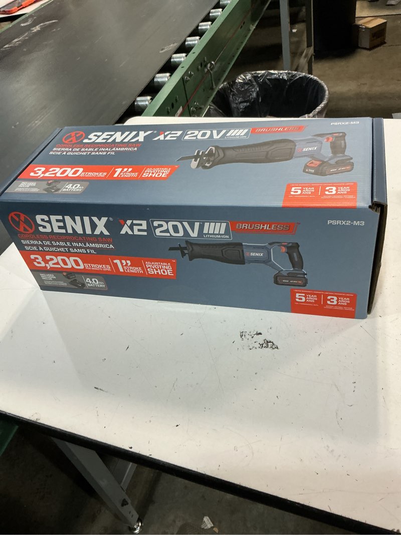 Condition photo showing New/Like New for senix 20v max rcprctng saw kt psrx2-m3