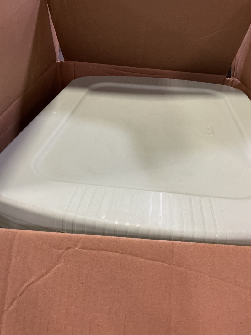 Condition photo showing Good Condition for sterilite 8 pack tote, plastic stackable storage bin container with lid, 18 gallon, mindful mint