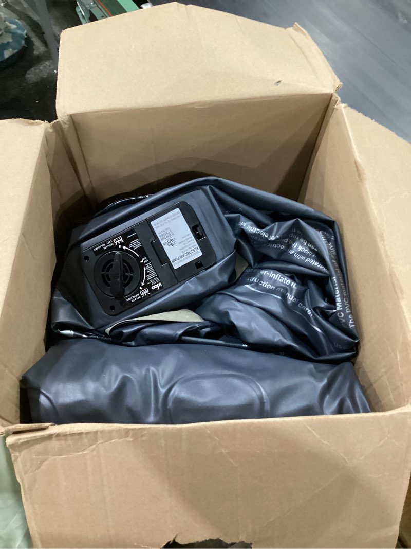 Condition photo showing As Is for **similar to stock photo**idoo queen air mattress with built in pump, 18 raised comfort inflatable blow up mattress, upgraded support structure portable air bed for camping, guests and home, colchon inflable, gift for mom grey queen