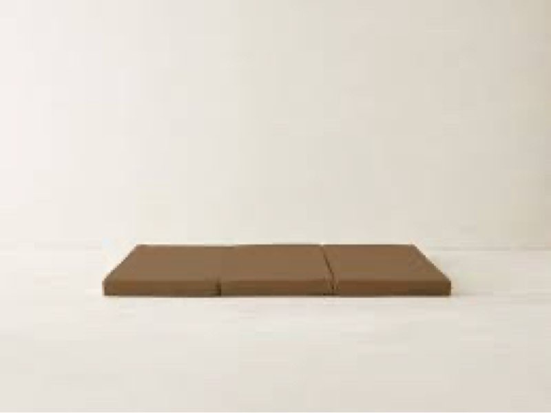 Trifold floor mattress ,ligth brown