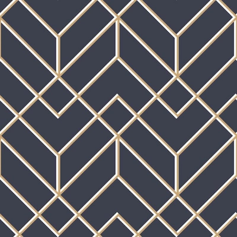 TRANSFORM Losanges Navy Peel and Stick Wallpaper 