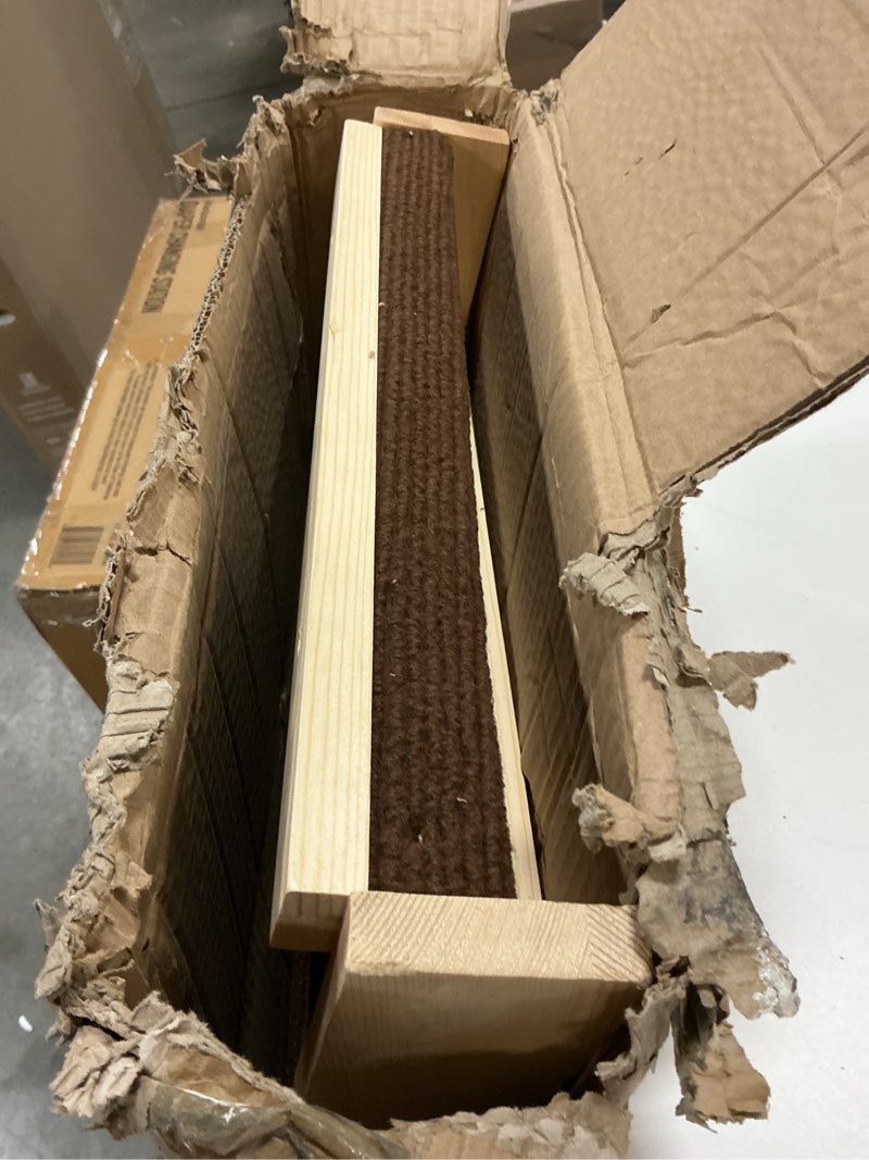 Condition photo showing As Is for Dog Ramp for Bed, 5 Level Adjustable Height Pet Ramp with Guardrail , Adjustable from 16.1" to 24.1"