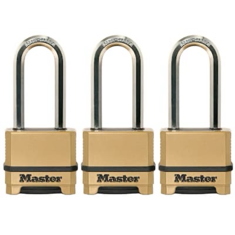 master lock heavy duty outdoor resettable combination padlock, 2-in wide x 2-1/2-in shackle