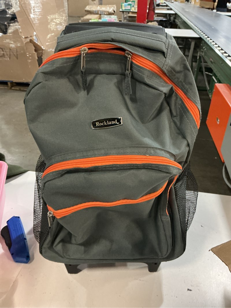 Condition photo showing Good Condition for rockland double handle rolling backpack, charcoal, 17-inch one size charcoal