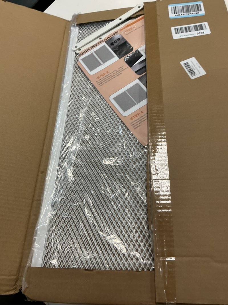 Condition photo showing Good Condition for screen door protector, adjustable rv screen door guard 24inch high - fits door widths 30" - 36", easy-to-install, entry protector for pet protection
