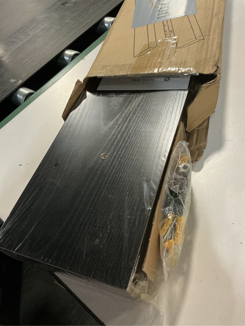 Condition photo showing Good Condition for BAYKA Floating Shelves for Wall, 22.5 inches Black Wall Shelves for Bathroom, Bedroom, Living Room, Kitchen & Book, Hanging Display Decor Organizer Shelf with 22 lbs Capacity A. Black - Universal Classic Style 22.5inches