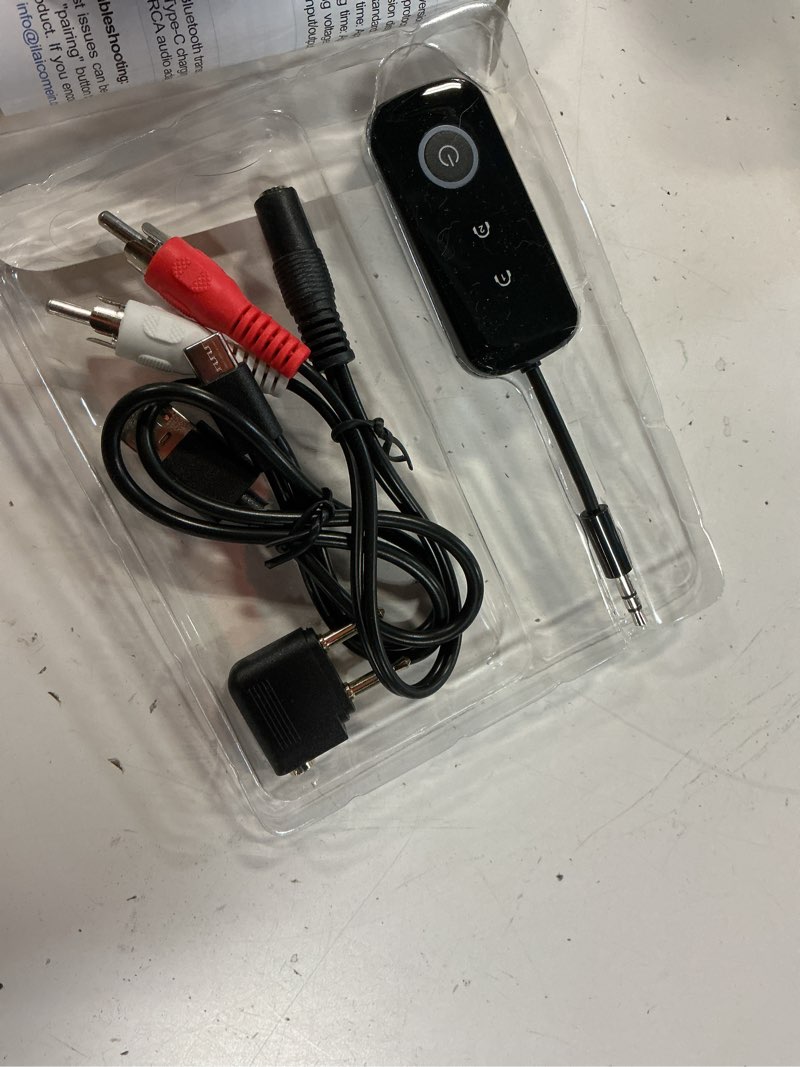 Condition photo showing Good Condition for premium pro bluetooth 5.4 transmitter receiver,airplane audio adapter,wireless transmitter for tv/travel flight,airline,gym.compatible with 2 airpods/headphones,bluetooth receiver for car/home stereo black