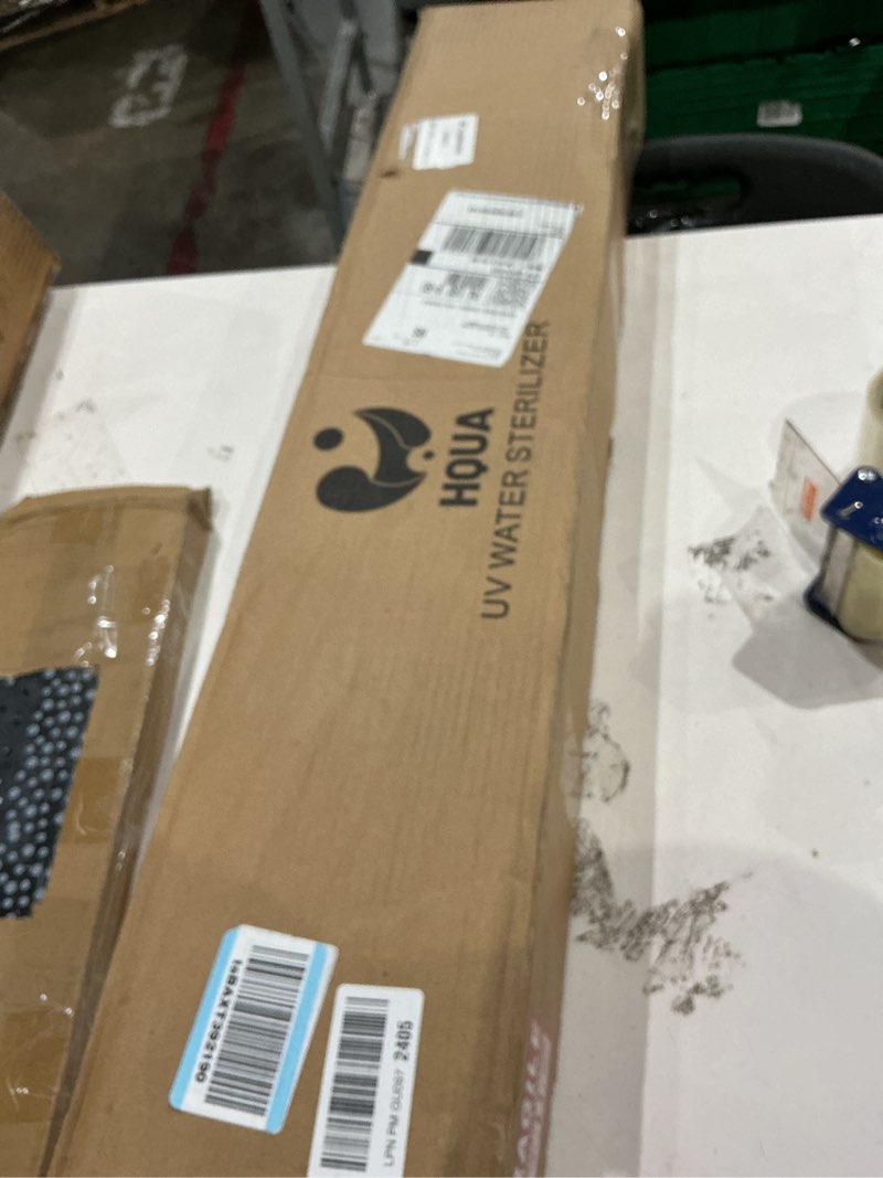 Condition photo showing Good Condition for hqua-ows-12 120v 40w 3/4" mnpt inlet/outlet whole house ultraviolet water purifier filter, + 1 extra uv bulb
