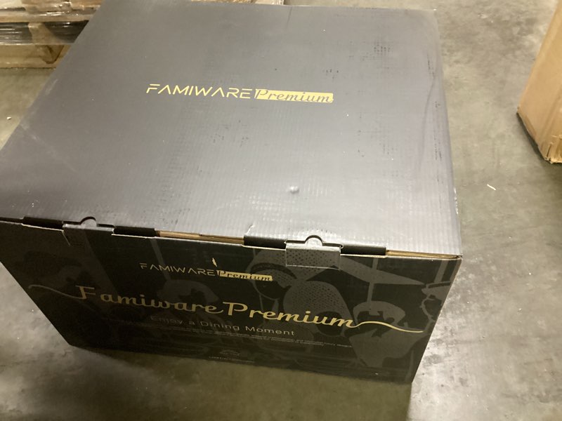 Condition photo showing New/Like New for Stoneware Dinnerware Set, Highly Chip & Scratch Resistant Everyday Plates and Bowls for 8 (24pcs), Reactive Glaze Speckled Ceramic Straight Dishes with Gift Box, Microwave Dishwasher Safe, White Reactive White (Straight Rim) Service for 8 (24pcs)