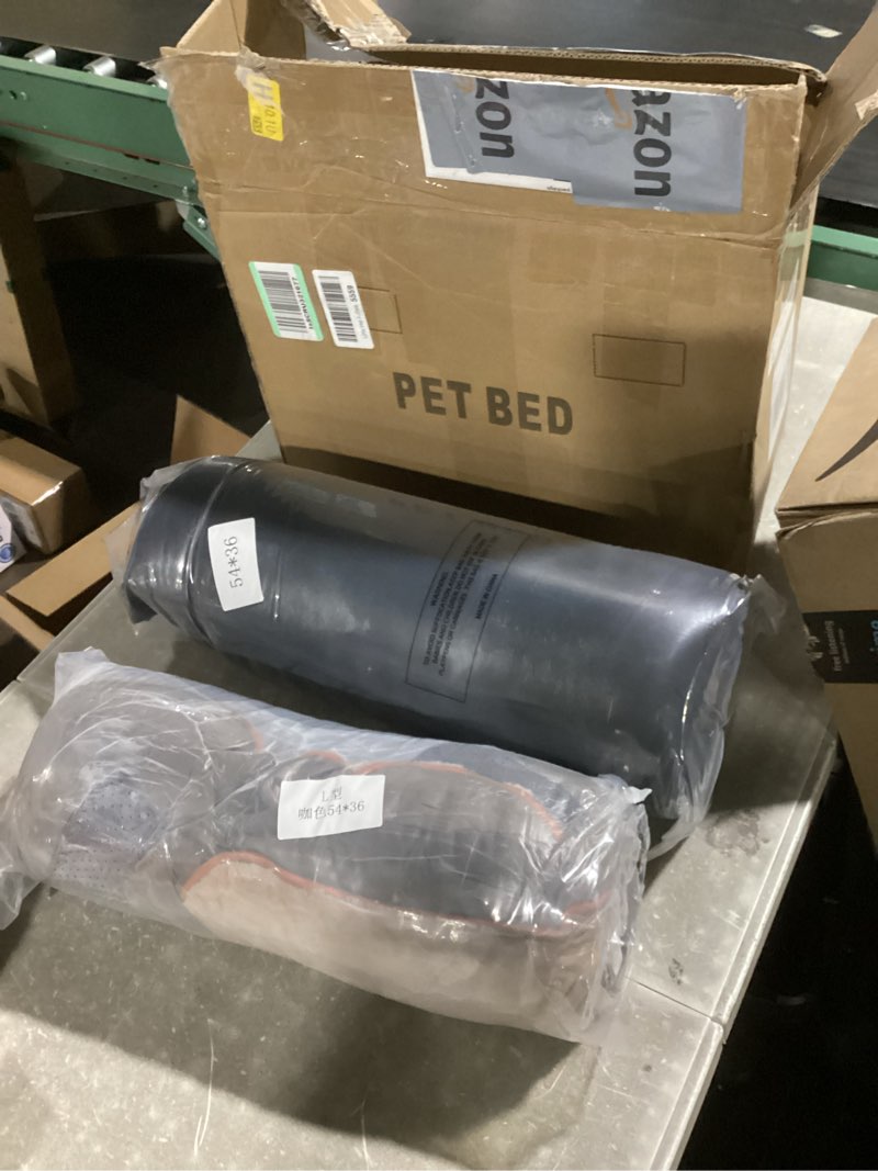 Condition photo showing As Is for (AS IS) *** BFPETHOME Orthopedic Dog Bed for Extra Large Dogs-Big Waterproof Sofa Dog Bed with Removable Washable Cover, Large Pet Bed with Waterproof Lining and Nonskid Bottom,Pet Bed for Large Dogs, Grey 54.0\"L x 36.0\"W x 7.5\"Th Grey