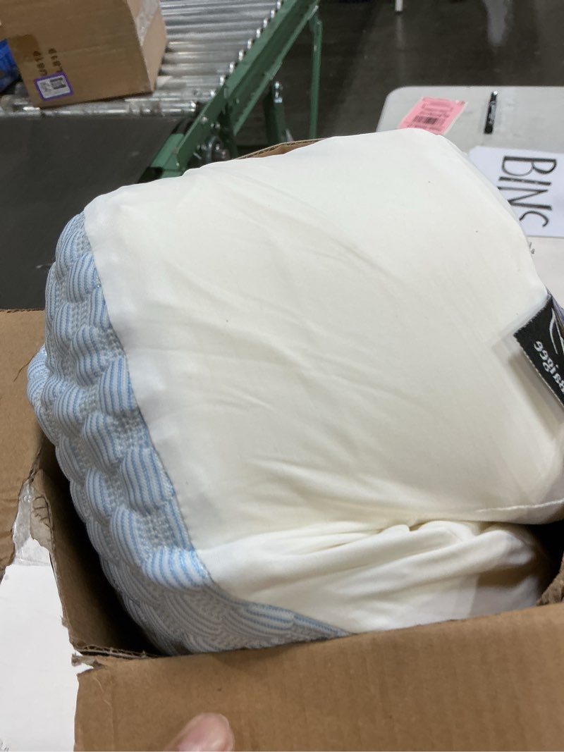 Condition photo showing Good Condition for Side Sleeper Pillow for Adults with Arm Hole – Pillow for Side Sleepers to Improve Breathing, Relieve Neck, Shoulder and Knee Pain, Reduce Facial Compression (Blue,17"x21") Blue 17"x21"