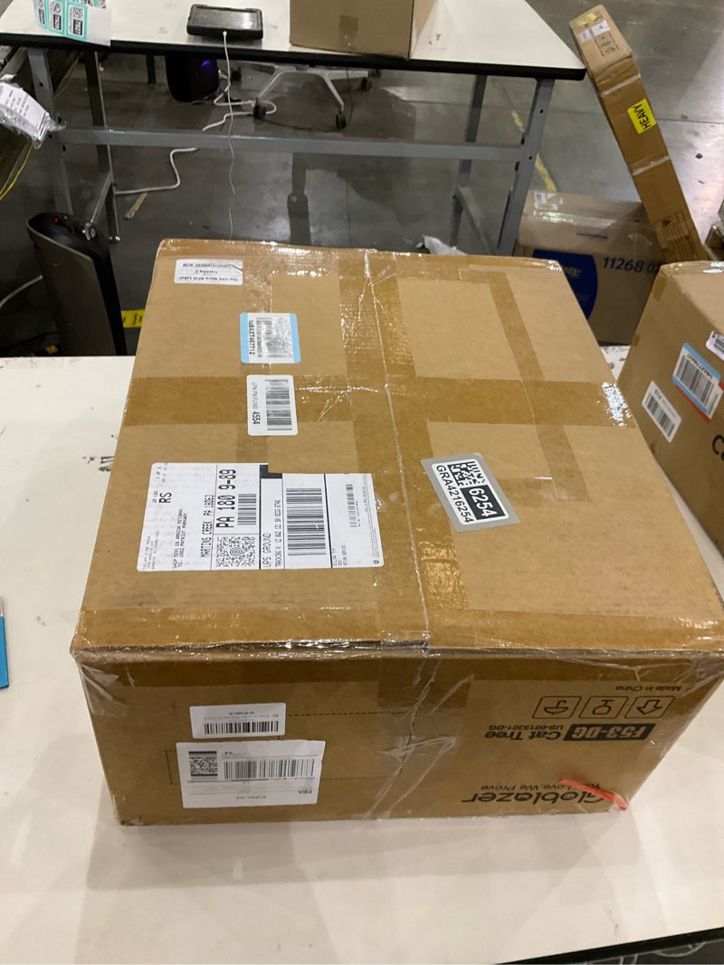 Condition photo showing New/Like New for Globlazer Cat Tree Tower with Scratching Post for Indoor Cats, 53inch Tall Plush Multi-Level Cat Climbing Tower Condo House with Large Hammock, Spacious Cat Cave, Big Padded Top Perch Bed, F53, Beige 53inch Beige