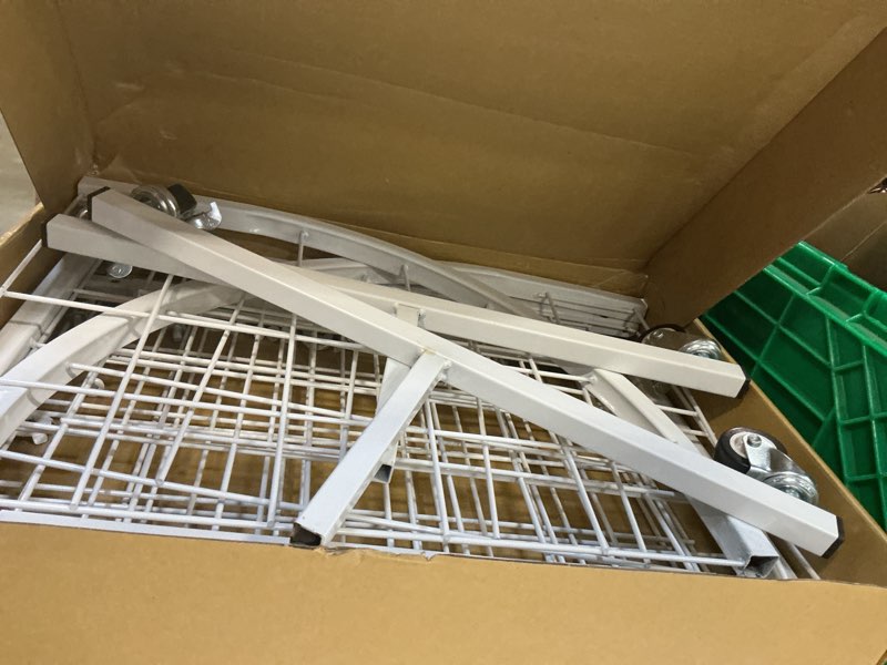 Condition photo showing Good Condition for Asee'm Grid Wall Panels Display Stand 2' x 5.2' FT White Movable Wire Grid Wall Display Rack Heavy Floorstanding Detachable Girdwall Panel with T-Base for Craft Show Rack, Retail Displays 1PCS White 5.2 FT