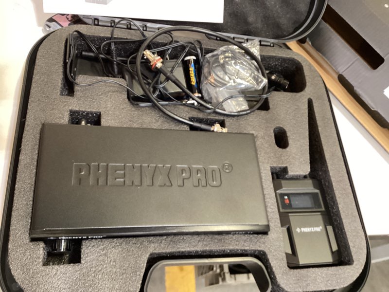Condition photo showing As Is for phenyx pro uhf mono wireless in-ear monitor system, metal wireless iem system, bodypack receiver, 50 adjustable frequencies, separate outputs, 164ft operation, suitable for band and studio (ptm-11) 1 receiver +1 transmitter