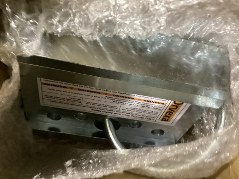 Condition photo showing Good Condition for standing seam roof clamp anchor, 2-way reversible non-penetrating no-drill metal roof anchor with o-ring for vertical seams and fixed ladders, 5,000 lb rated fall protection anchorage connector