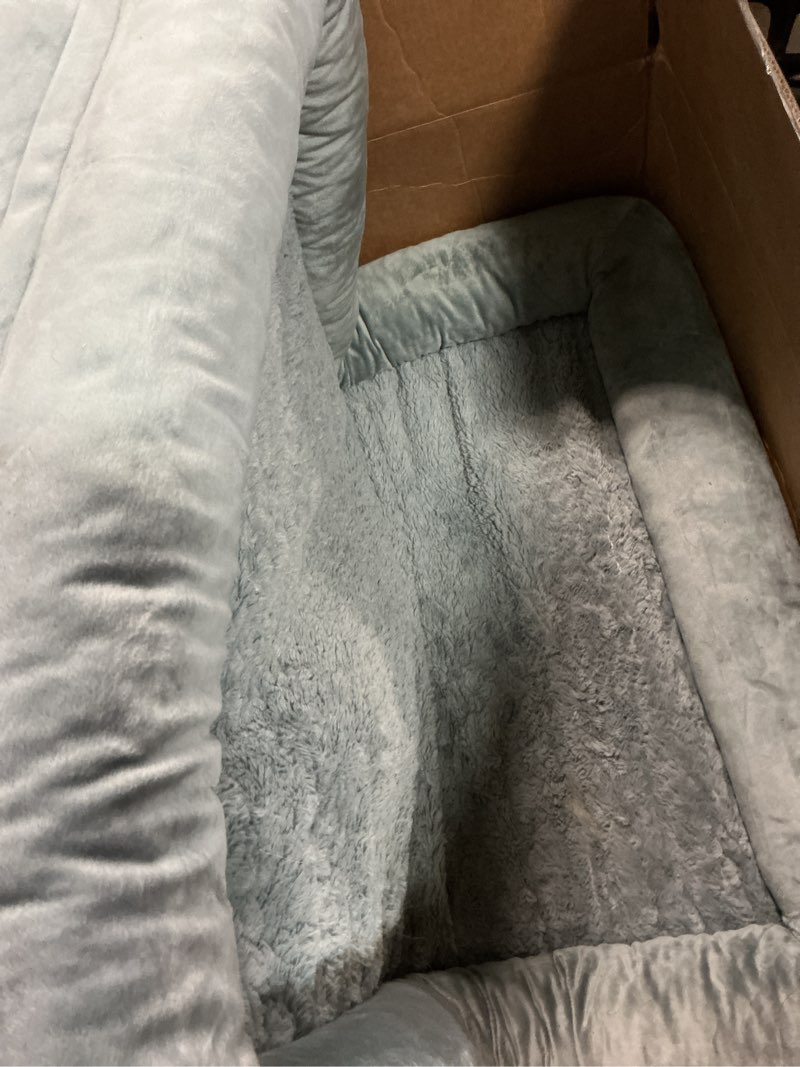 Condition photo showing As Is for XL Orthopedic Dog Bed for Large Dogs, Big Waterproof Dog Bed with Removable Washable Cover, 4-Sides Removable Bolster Pet Couch Sofa with Non-Slip Bottom, Grey 45.0"L x 35.0"W x 7.5"Th Grey