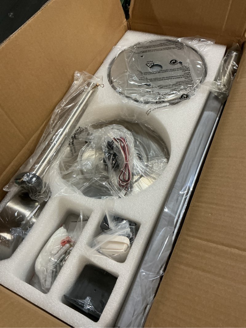 Condition photo showing Good Condition for Fanbulous 56 Inch Ceiling Fans with Lights and Remote, Reversible 6 Blades, Dimmable, 3000K-6000K Adjustable, Outdoor Ceiling Fans for Patios, Large Ceiling Fan for Indoor or Covered Outdoor, Nickel Nickel 56 Inch