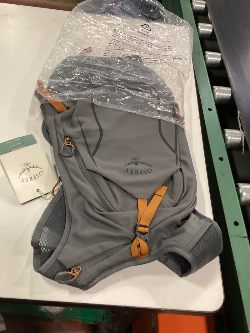 Condition photo showing Good Condition for Osprey Duro 15L Men's Running Hydration Vest with Hydraulics Reservoir Small-Medium Phantom Grey/Toffee Orange