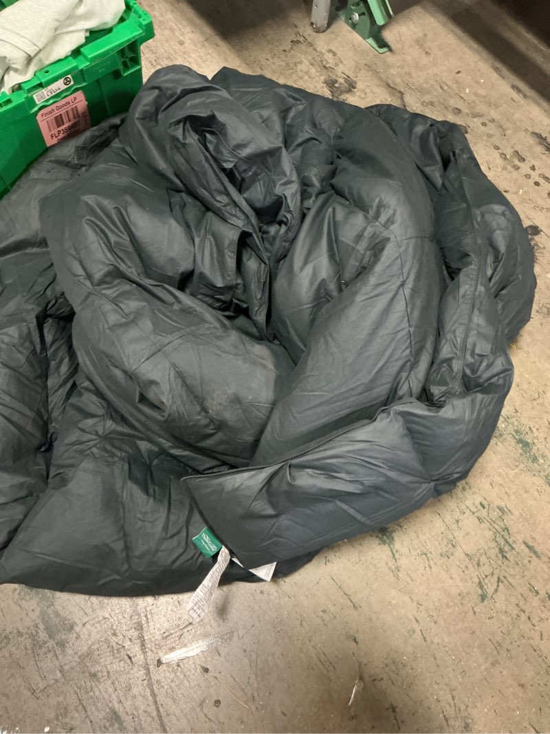 Condition photo showing As Is for downcool comforters king size, duvet insert,black all season duvet, lightweight quilt, down alternative hotel comforter with corner tabs (black, king 102x90 inches) lightweight comforter king black