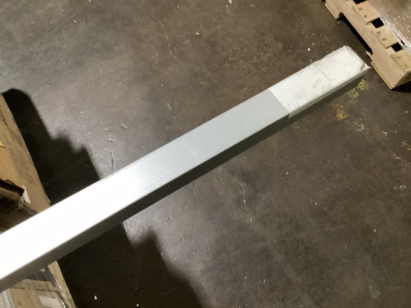 Condition photo showing Good Condition for possibly incomplete /used m-d building products 62299 1 in. x 1/16 in. x 96 in. anodized aluminum square tube 96 in anodized