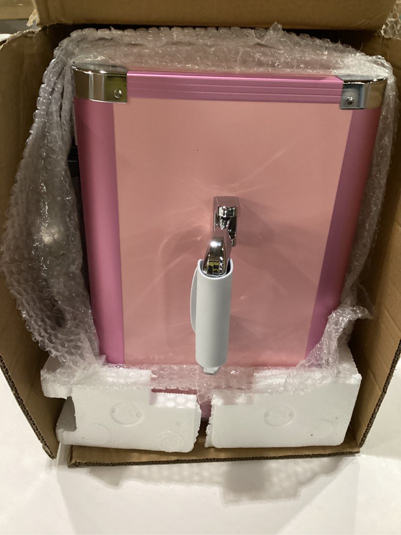 Condition photo showing New/Like New for 3 in 1 Rolling Makeup Case, Professional Cosmetology Case on Wheels, Detachable Clear Makeup Bag & Nail Polish Organizer, Portable Makeup Trolley with Drawers for Makeup Artists & Nail Technicians Rose Golden