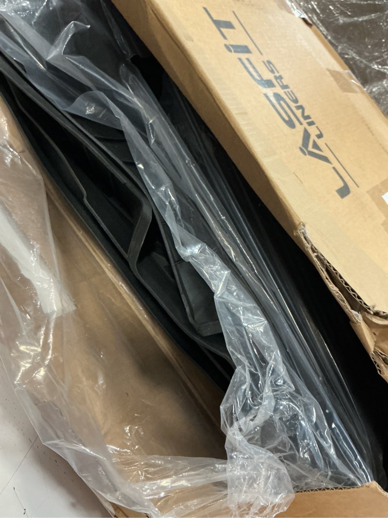 Condition photo showing Good Condition for lasfit floor mats for toyota tundra 2022-2025 2026 crewmax cab, all weather custom fit tpe floor liners for tundra sr/sr5/trd pro/limited/platinum/castone front&rear 2 row car mats, black 2)2022-2026|tundra crewmax|floor mats