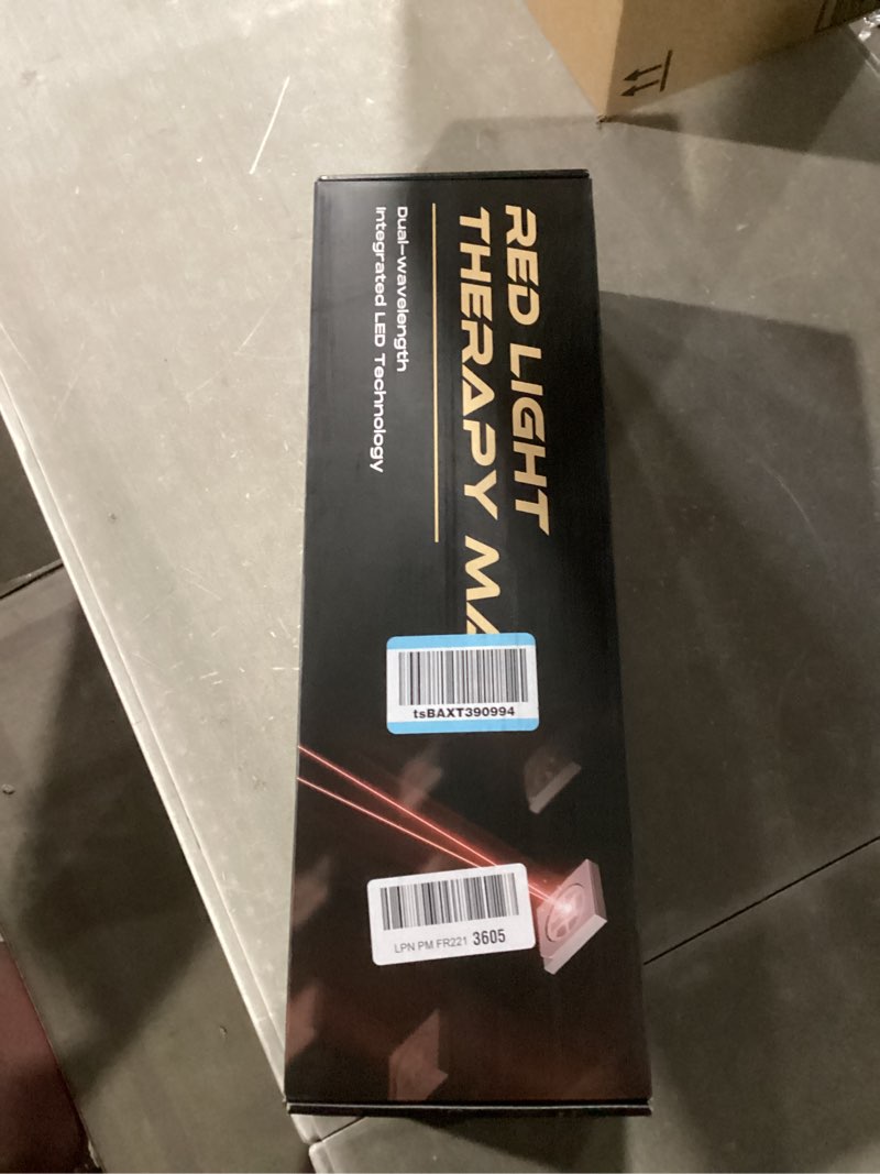 Condition photo showing New/Like New for 39.4"*18.1" red light therapy pad for dogs body, 480 leds redlight therapy wrap with timer, heating mat products with band for back belly leg knee thigh, gifts for men, women, pets dog 39.4''×18.1''